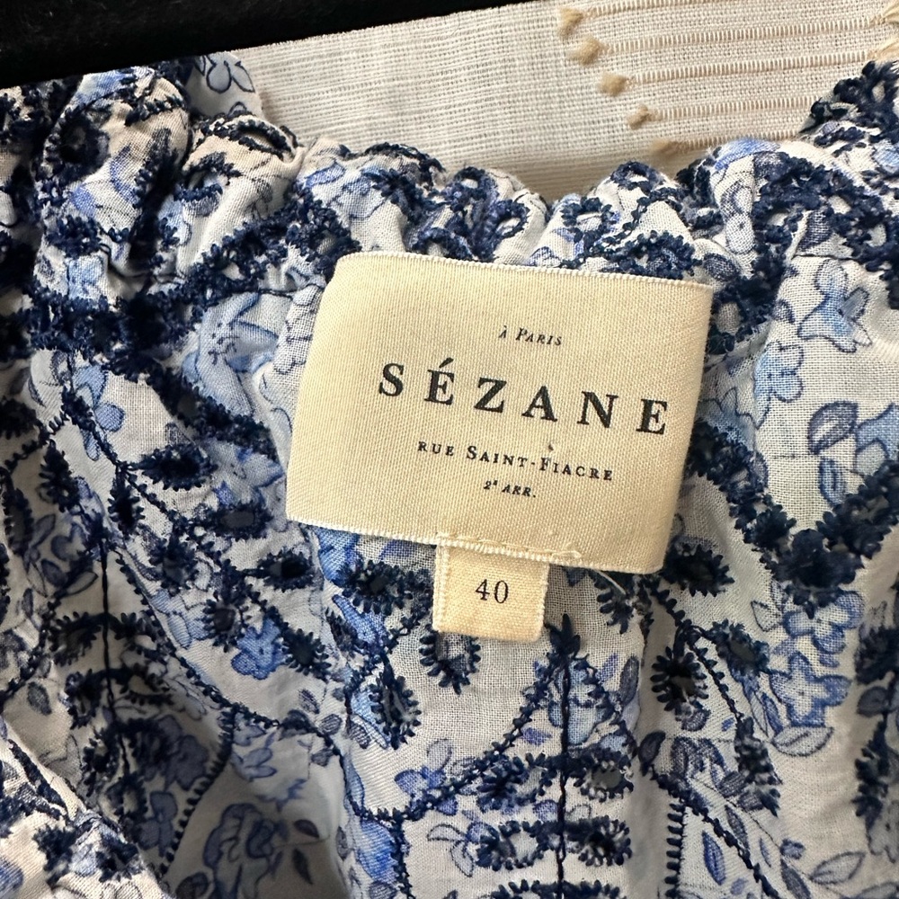 Sézane Leilani Off-Shoulder Blouse 40 (8) - Picture 4 of 11